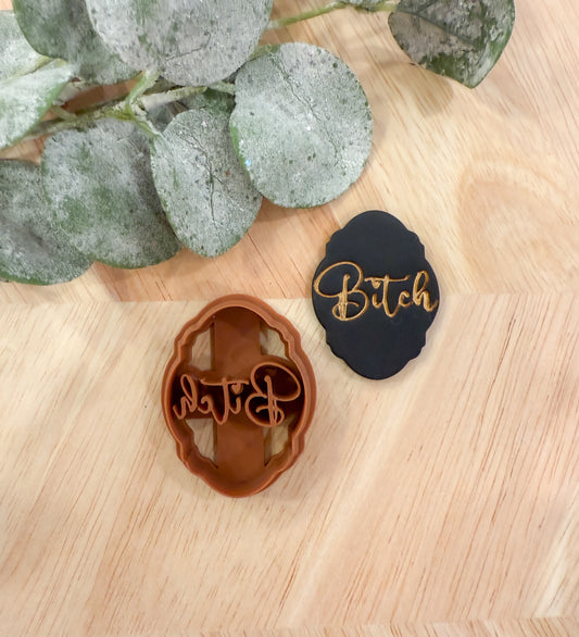 BITCH FRAMED | BAD WORDS | INAPPROPRIATE SAYINGS | CLAY CUTTER