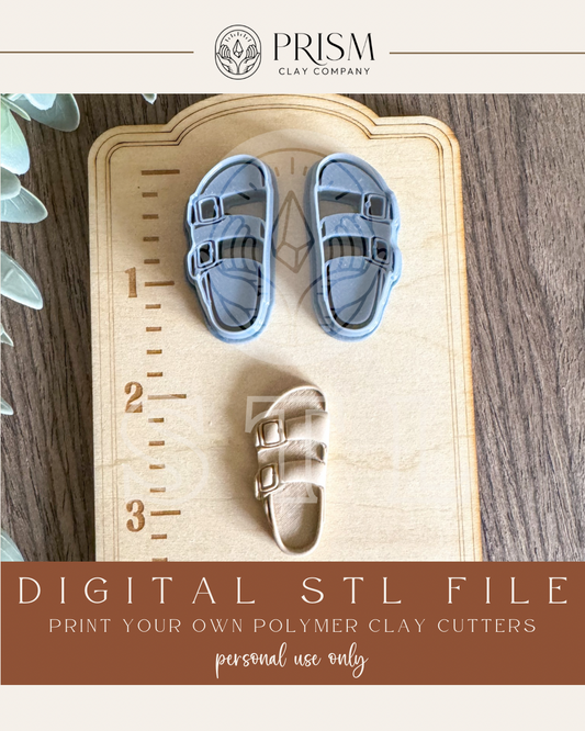 Birkenstock Sandal STL File | Digital Instant Download | 3D Printing STL File | Polymer Clay Tool | Polymer Clay Cutter STL File