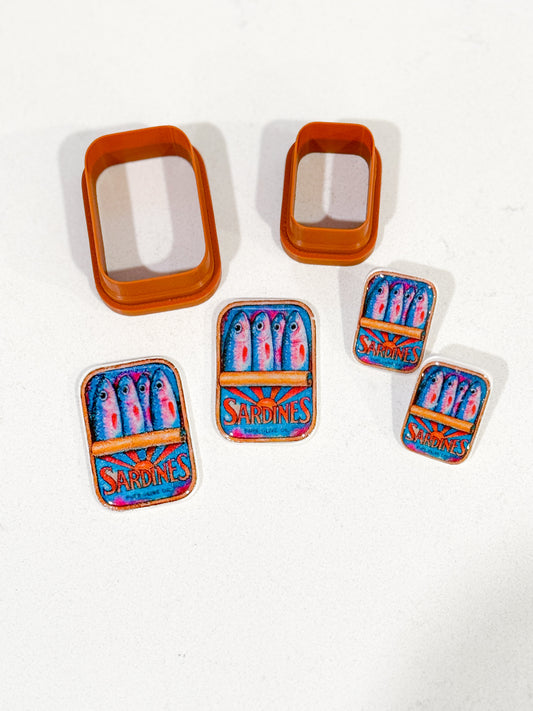 SARDINE "D" TRANSFER PAPER & CUTTER | MATCHING CUTTERS | POLYMER CLAY CUTTERS