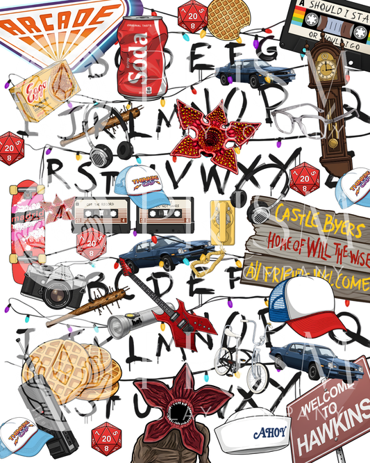 STRANGER THINGS PAPER + CHARMS | TRANSFER PAPER FOR POLYMER CLAY