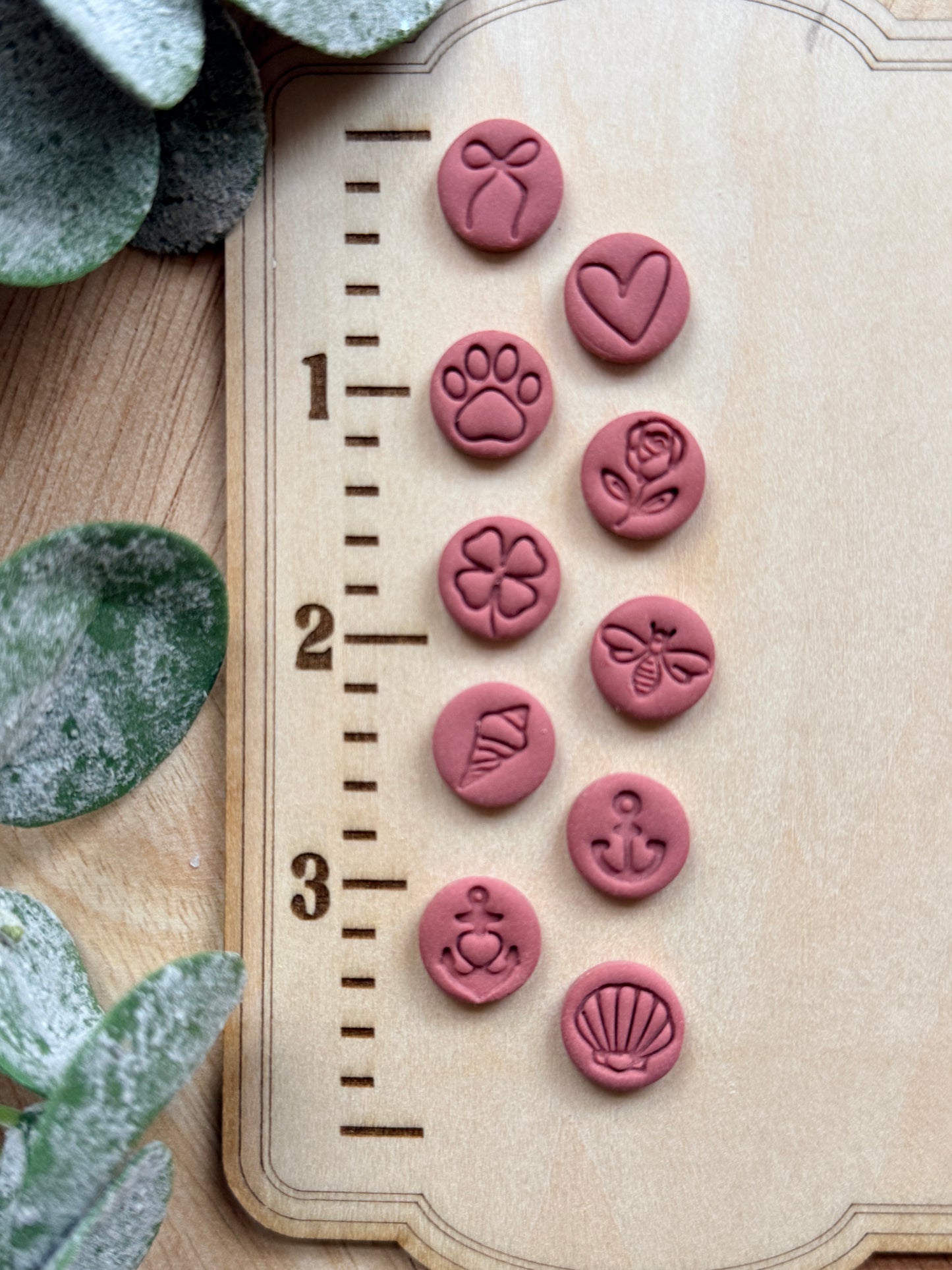 MINI ROUND IMPRINTED CHARM CUTTERS | CLAY CUTTERS | POLYMER CLAY CUTTERS