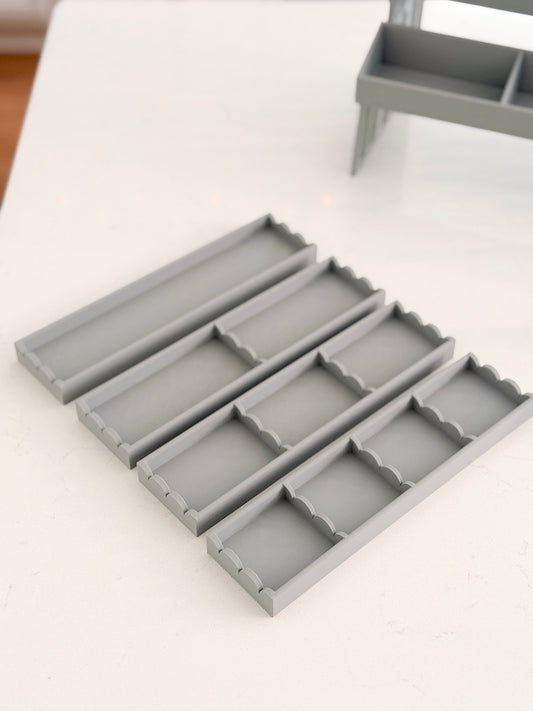 MODSHELF | SCALLOP SECTION TRAY | COMPONENTS | CUSTOM MODULAR CHARM BAR DISPLAY