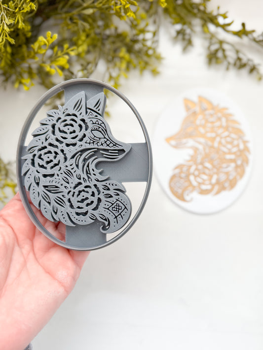 WALL ART | FOX HEAD | SCANDINAVIAN | LARGE CLAY CUTTER