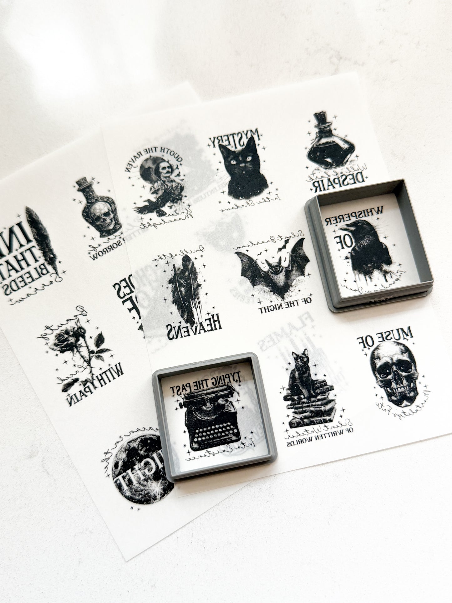 POE SHORT STORIES 2PC Transfer Paper | THE CHARM BAR