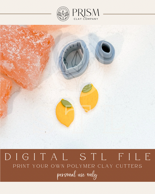 Lemon Stud Set STL File | Digital Instant Download | 3D Printing STL File | Polymer Clay Tool | Polymer Clay Cutter STL File