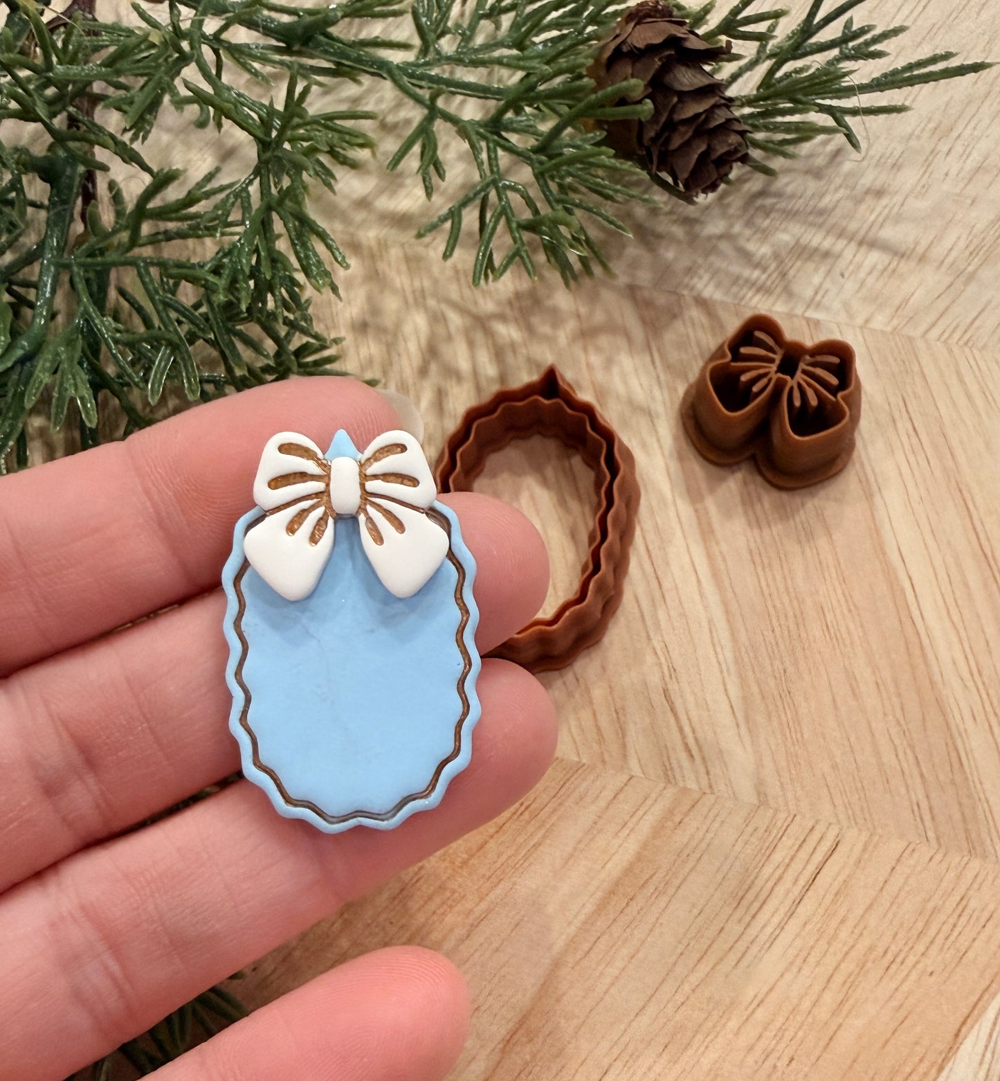 FRAME & BOW CLAY CUTTER SET | VALENTINES HOLIDAY | POLYMER CLAY CUTTER