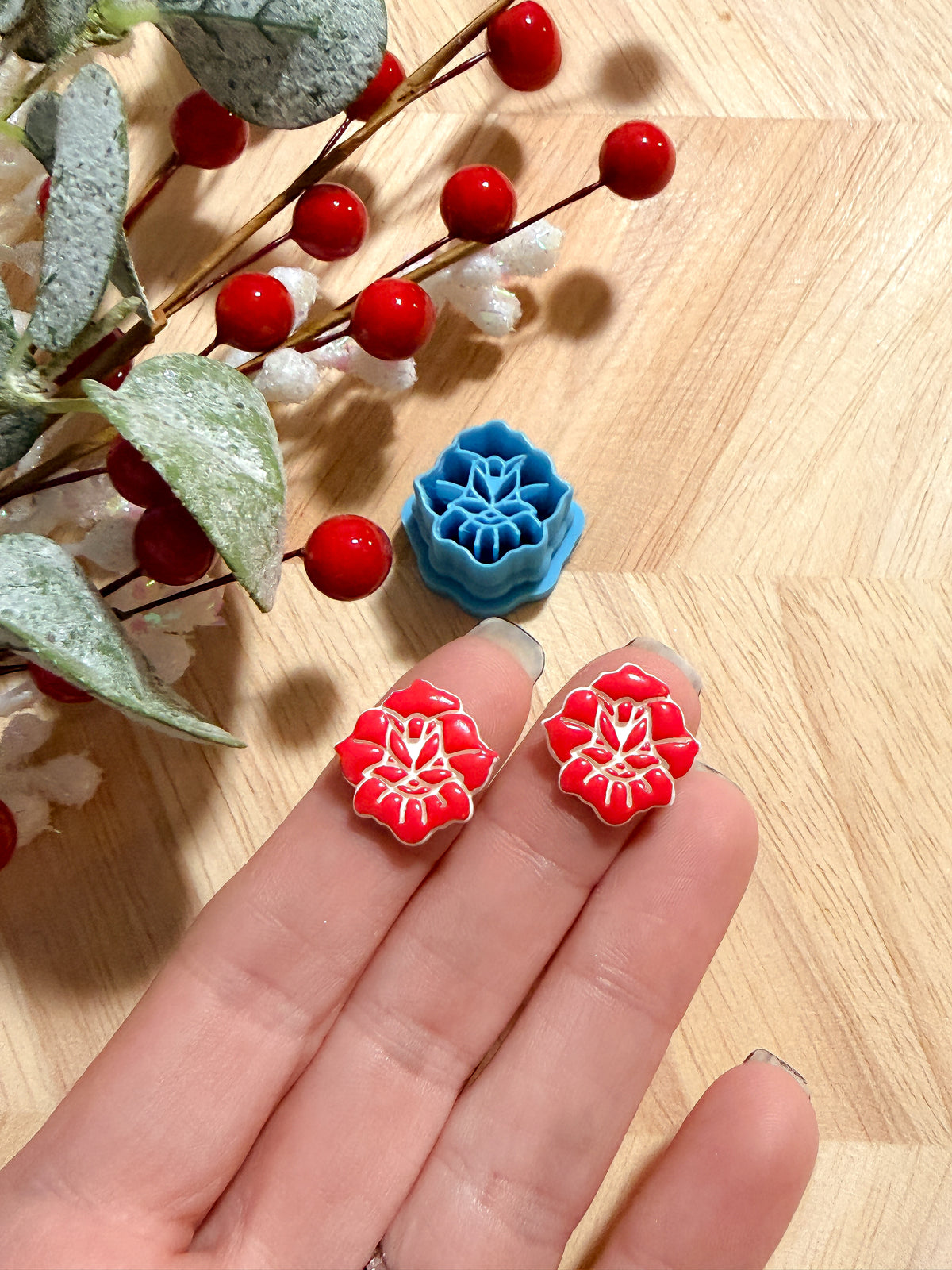 FLOWER STUDS CLAY CUTTER | CHRISTMAS | POLYMER CLAY CUTTER