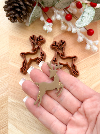 REINDEER FLYING | CHRISTMAS HOLIDAY | CLAY CUTTER