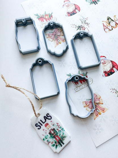 HOLIDAY GIFT TAG BUNDLE OF 5 | CHRISTMAS | CLAY CUTTERS