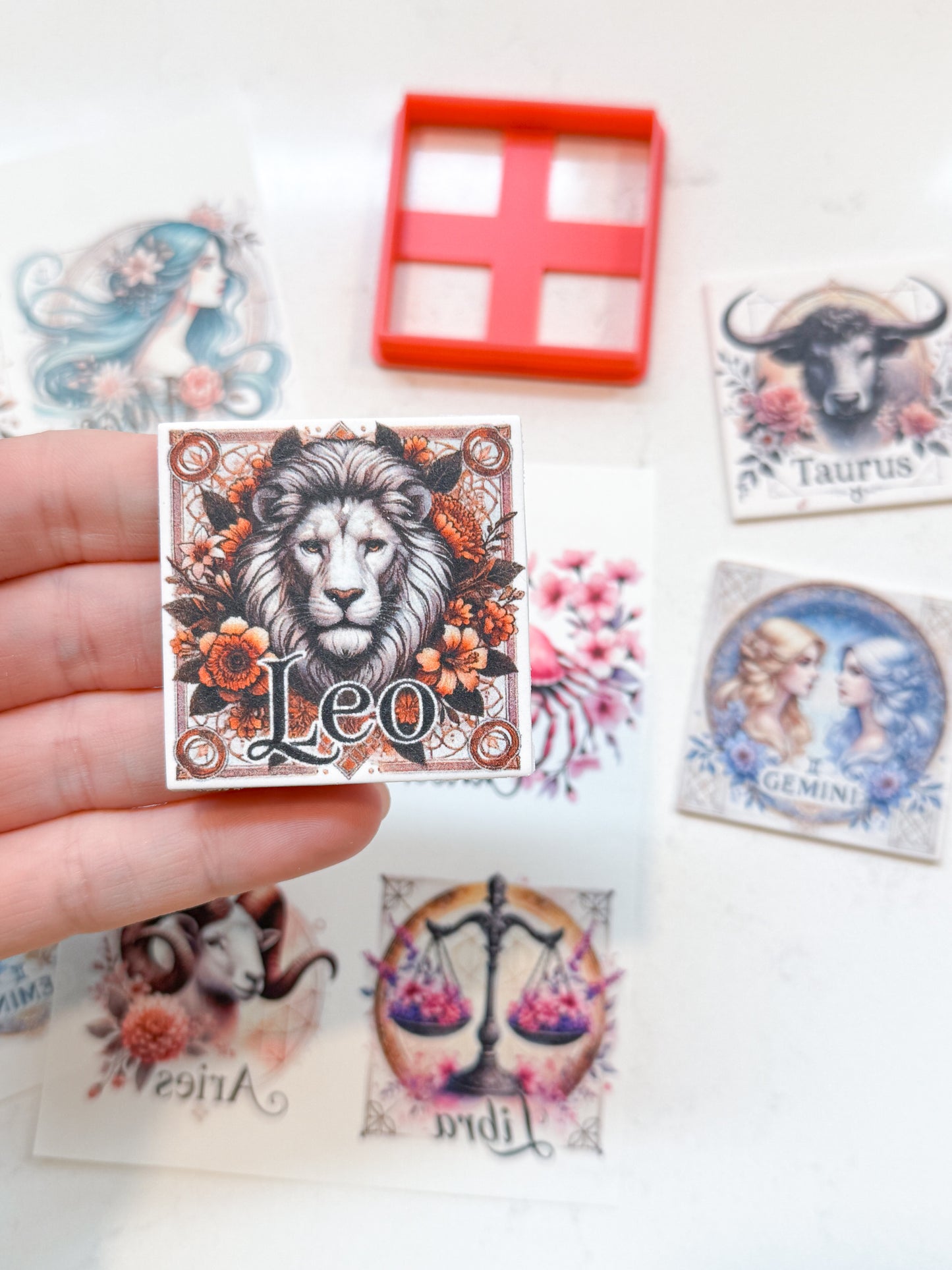 ZODIAC MAGNET TRANSFER PAPER & CUTTER | PCC SET 019 | TRANSFER PAPER | CLAY CUTTER