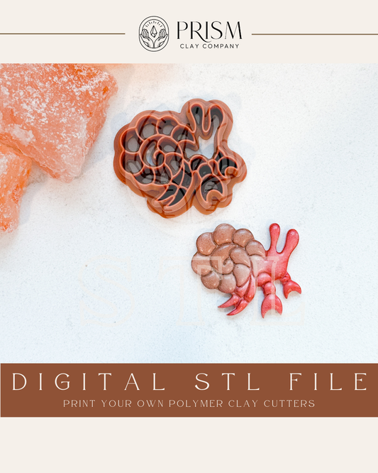 Hermit Crab STL File | Digital Instant Download | 3D Printing STL File | Polymer Clay Tool | Polymer Clay Cutter STL File (Copy)