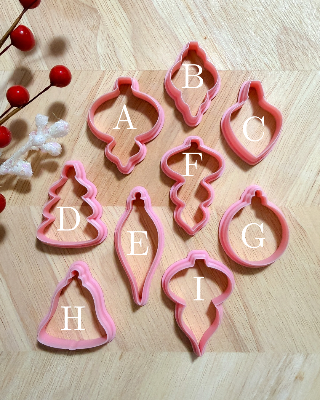 ORNAMENT EARRING DANGLES CLAY CUTTER | CHRISTMAS | POLYMER CLAY CUTTER