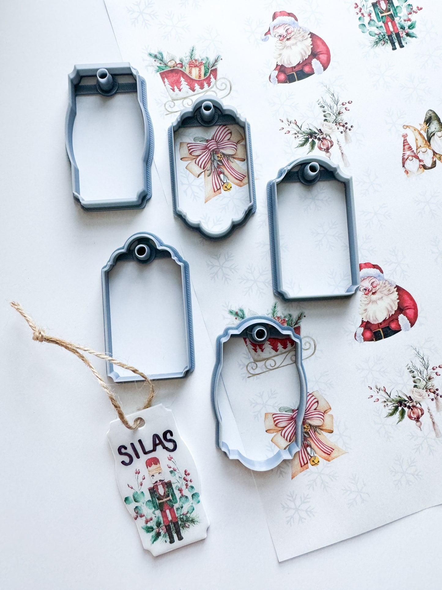 HOLIDAY GIFT TAG BUNDLE OF 5 | CHRISTMAS | CLAY CUTTERS