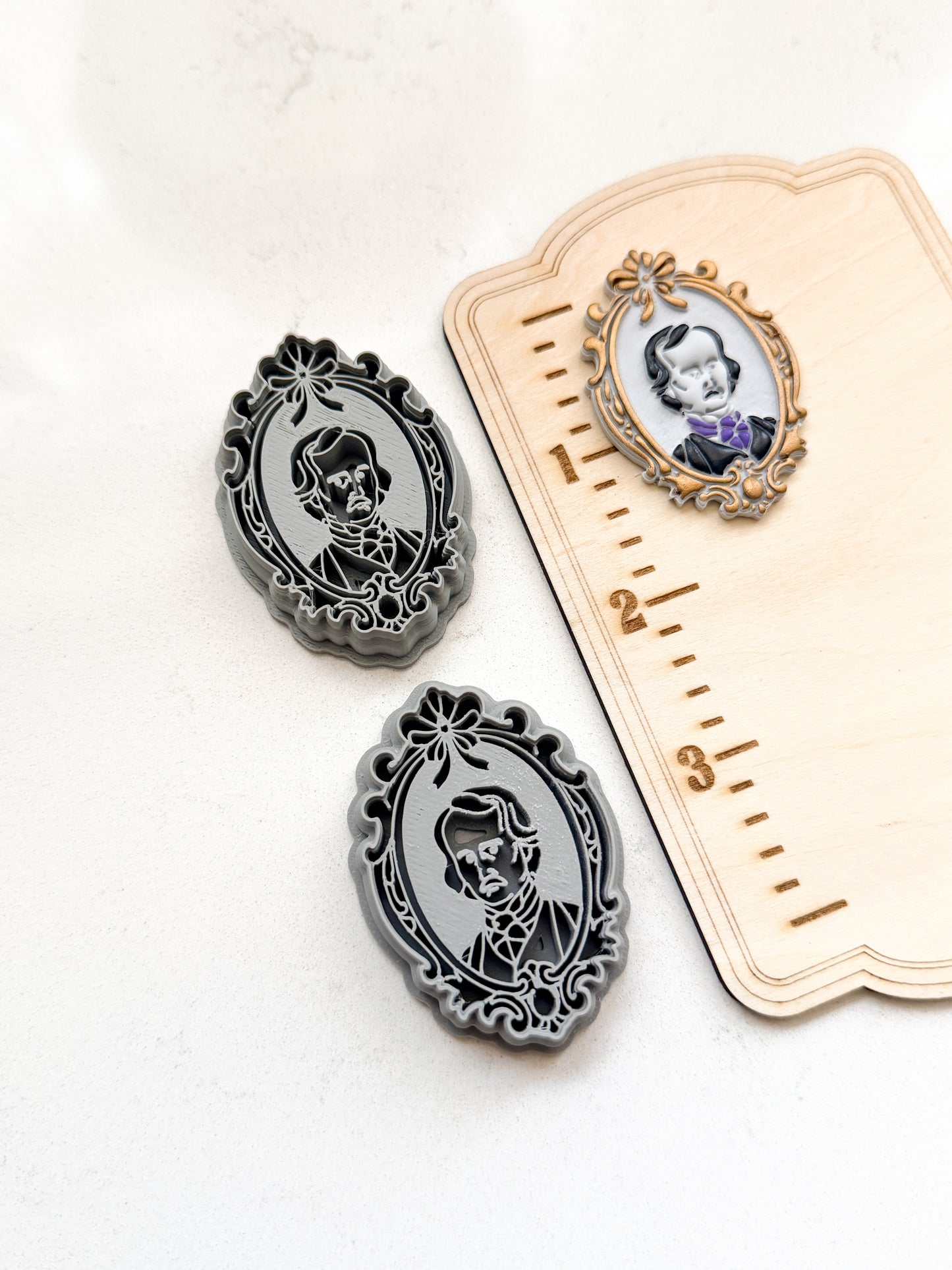 POE FRAMED | POE.MS | EDGAR ALLEN POE INSPIRED | POLYMER CLAY CUTTERS