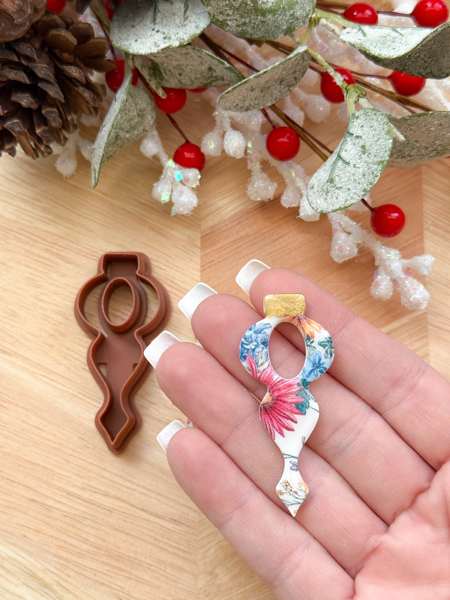 LONG DONUT ORNAMENT | CHRISTMAS HOLIDAY | CLAY CUTTER