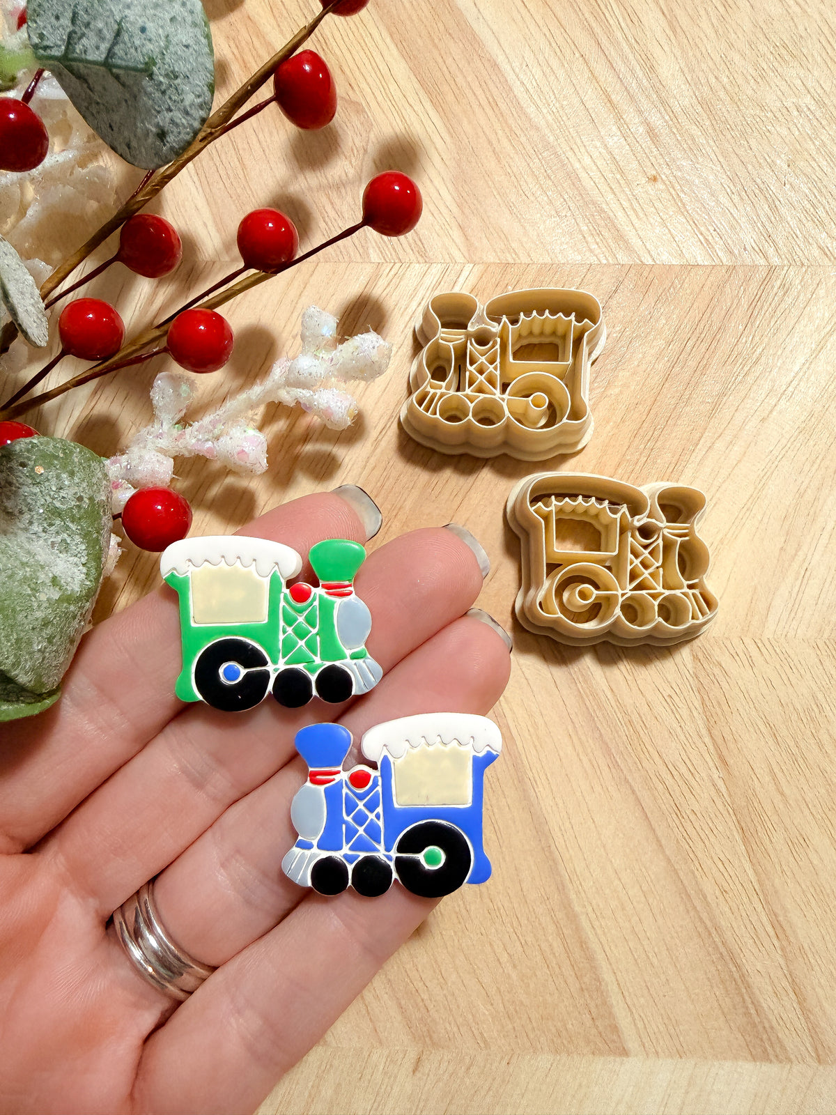 TRAIN CLAY CUTTER | CHRISTMAS | POLYMER CLAY CUTTER