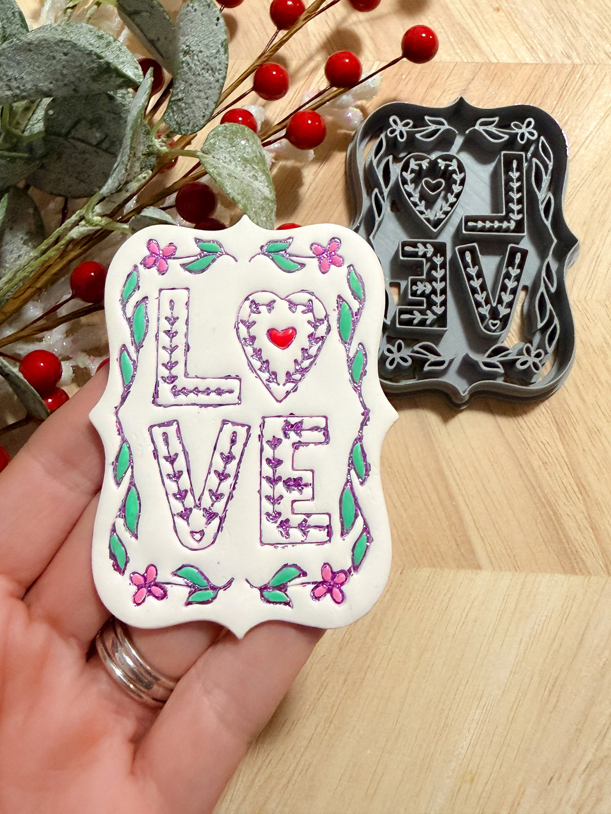 LOVE ORNAMENT CLAY CUTTER | CHRISTMAS | POLYMER CLAY CUTTER