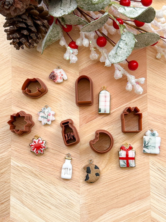 THE WINTER HOLIDAY CHARM BAR | CLAY CUTTERS | NECKLACE BRACELET CHARM POLYMER CLAY CUTTERS