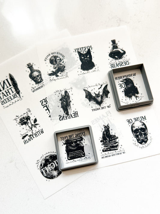 POE SHORT STORIES 2PC Transfer Paper | THE CHARM BAR