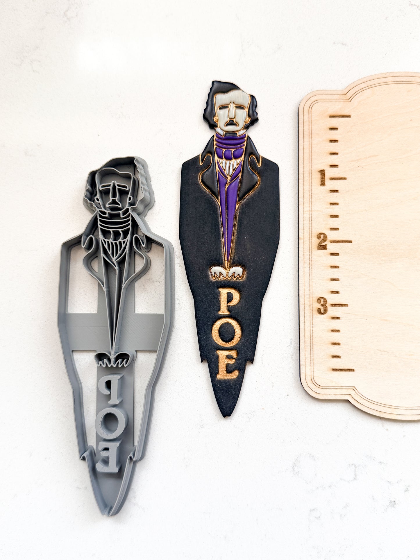 POE CROW BOOKMARK | POE.MS | EDGAR ALLEN POE INSPIRED | POLYMER CLAY CUTTERS