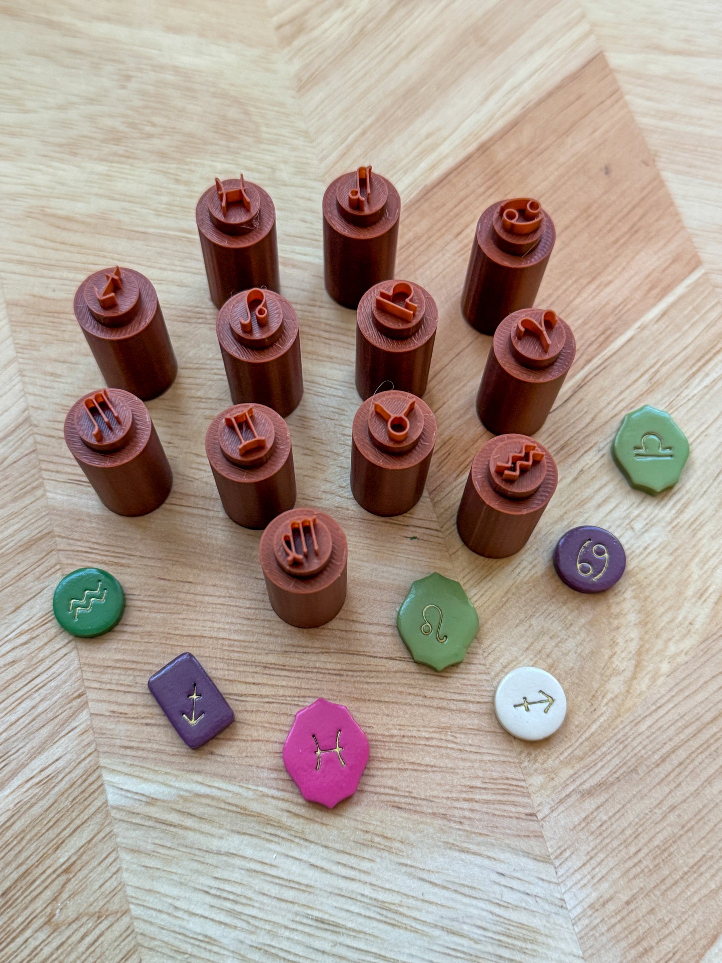 ZODIAC STAMP SET | ASTROLOGY | POLYMER CLAY STAMPS