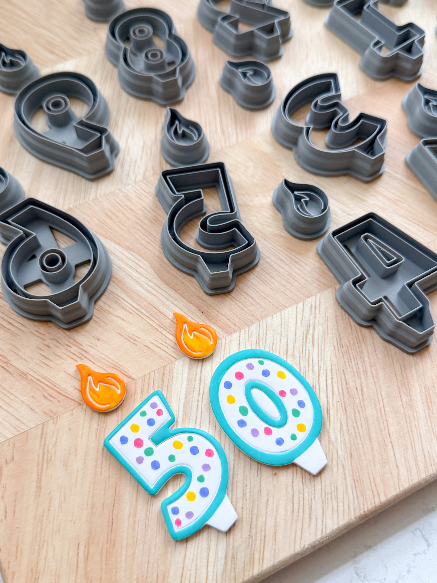 BIRTHDAY NUMBER CANDLES | NUMBERS | POLYMER CLAY CUTTERS