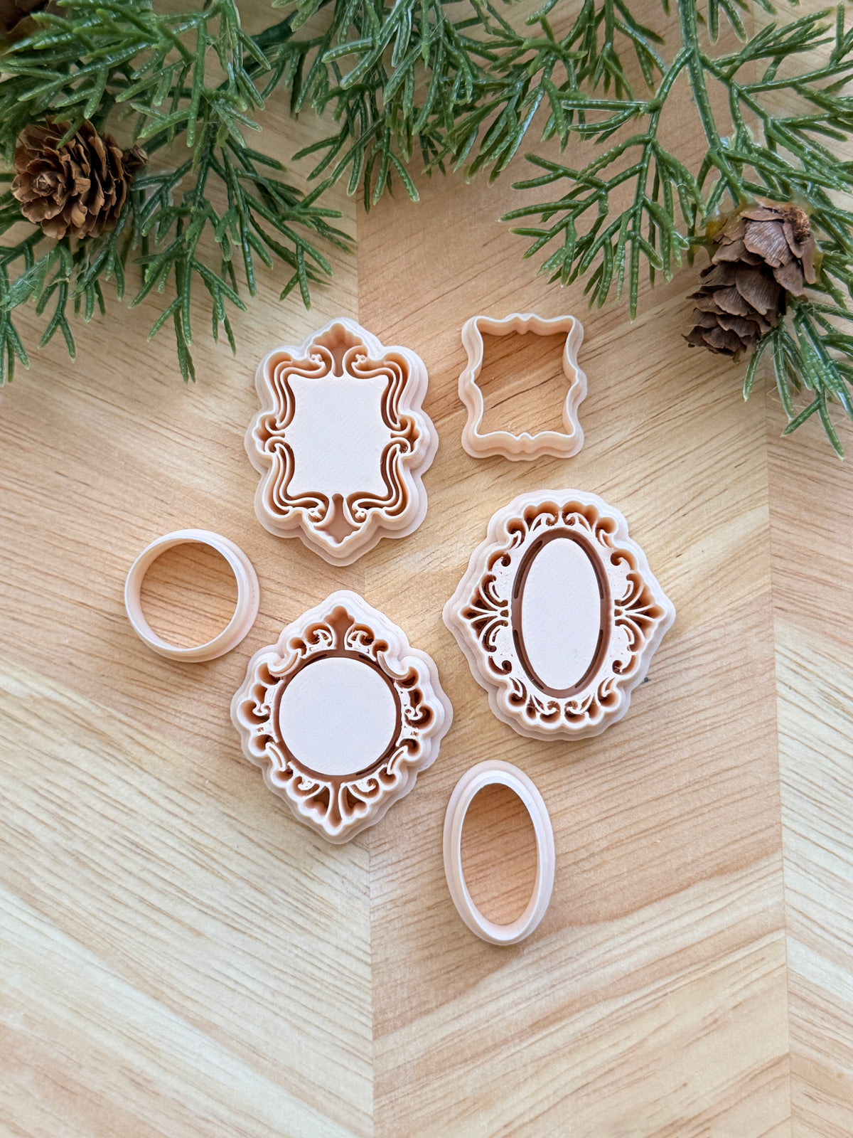 FANCY FRAME INLAY CLAY CUTTER SETS | CHRISTMAS | POLYMER CLAY CUTTER