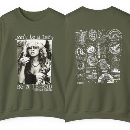 Stevie Nicks "Be A Legend" | Fleetwood Mac Track List | Light Print | Gildan 18000 Unisex Heavy Blend™ Crewneck Sweatshirt