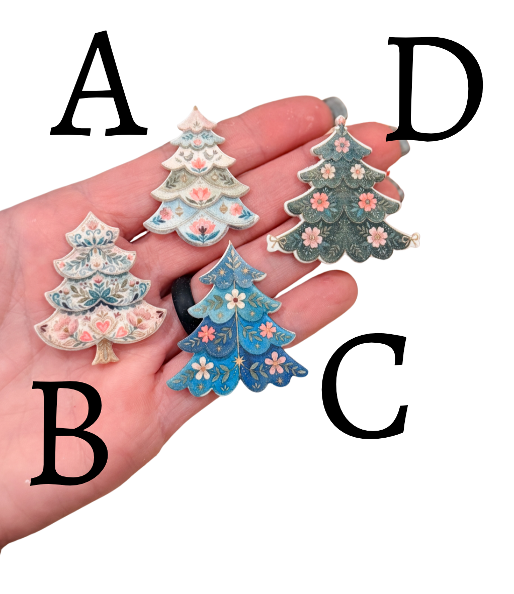 CHRISTMAS TREE EARRING TRANSFER PAPER CUTTER BUNDLE | CLAY CUTTER & TRANSFER PAPER FOR POLYMER CLAY