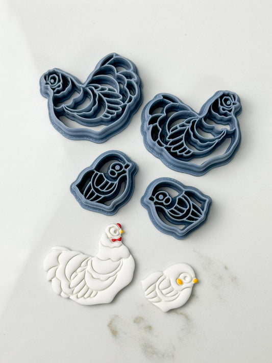 CHICKEN & CHICK CLAY CUTTERS