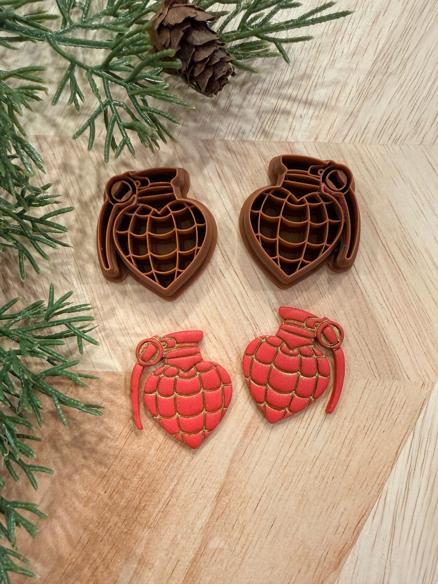 LOVE GERNADE CLAY CUTTER | VALENTINES HOLIDAY | POLYMER CLAY CUTTER