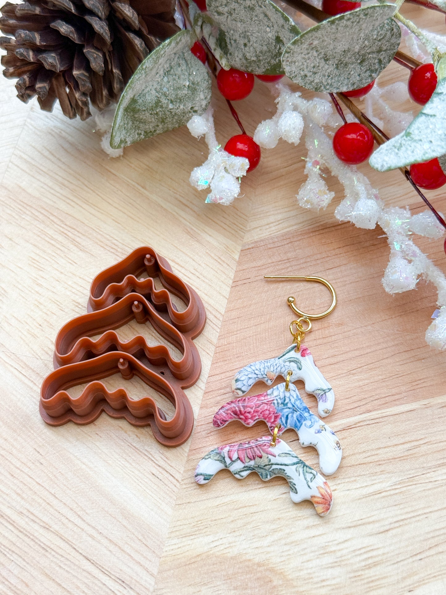 LAYERED TREE SET | CHRISTMAS HOLIDAY | CLAY CUTTER