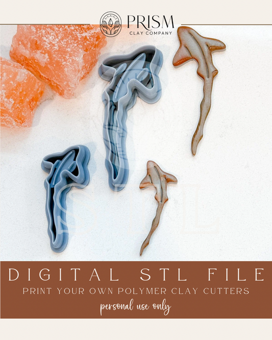 Tiger Nurse Shark STL File | 2 Sizes | Digital Instant Download | 3D Printing STL File | Polymer Clay Tool | Polymer Clay Cutter STL File