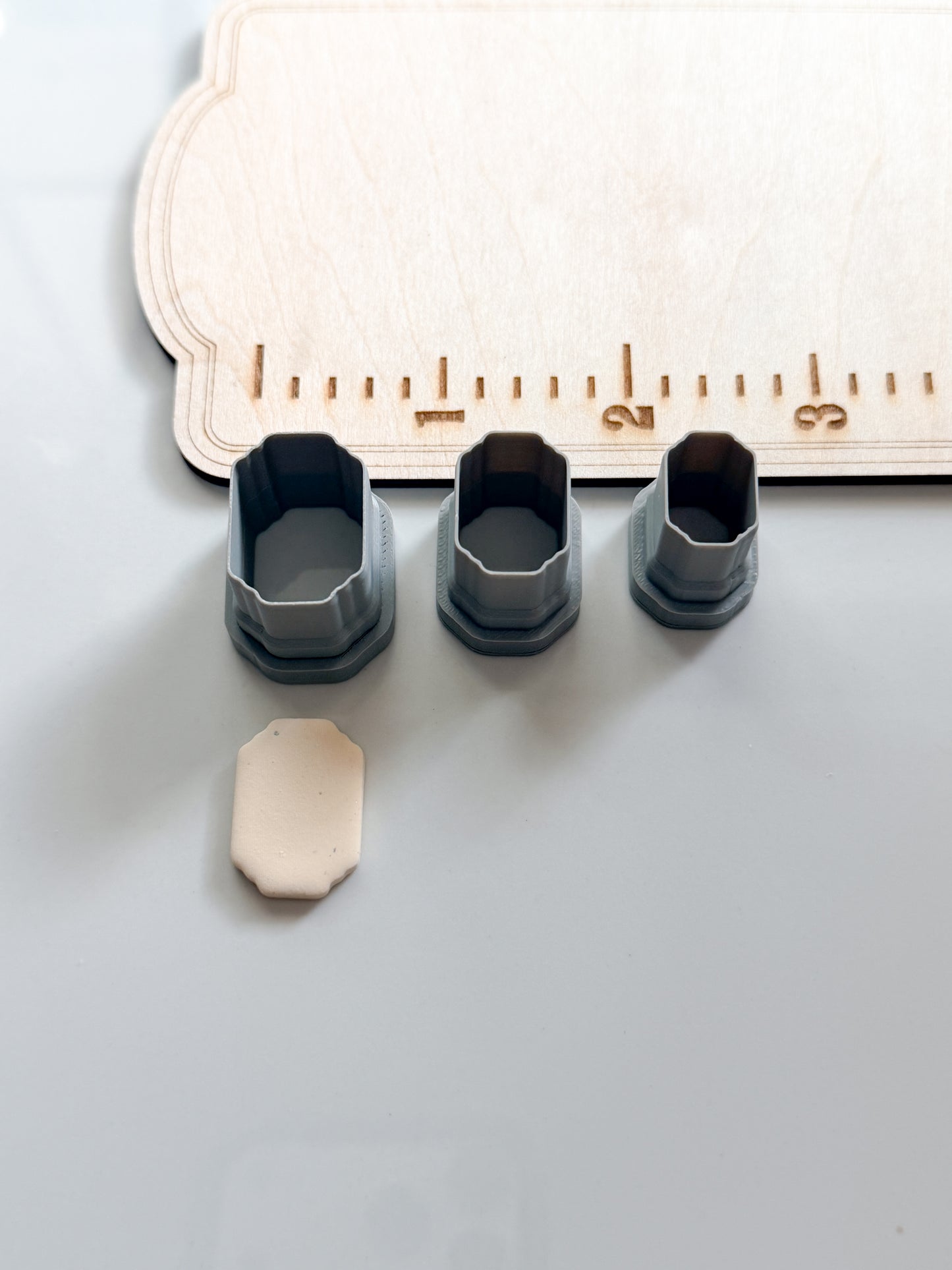 STEPPED ROUND RECTANGLE CHARM CUTTERS | CLAY CUTTERS | POLYMER CLAY CUTTERS