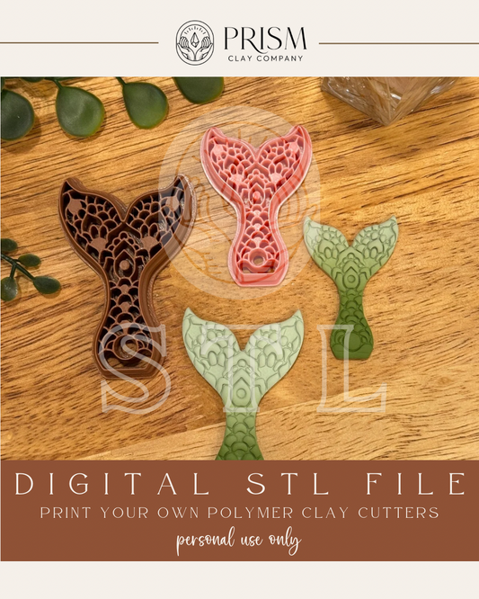 Whale Tail Mandala STL File | 2 Sizes | Digital Instant Download | 3D Printing STL File | Polymer Clay Tool | Polymer Clay Cutter STL File