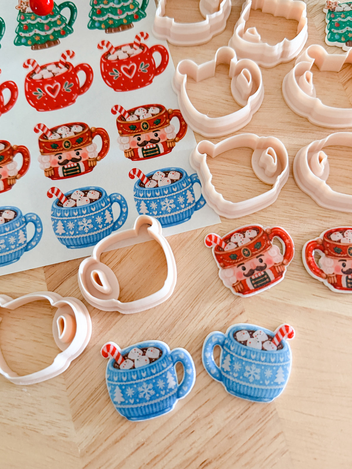 HOT COCO MUG BIG BUNDLE TRANSFER PAPER CUTTER BUNDLE | CLAY CUTTERS & TRANSFER PAPER FOR POLYMER CLAY