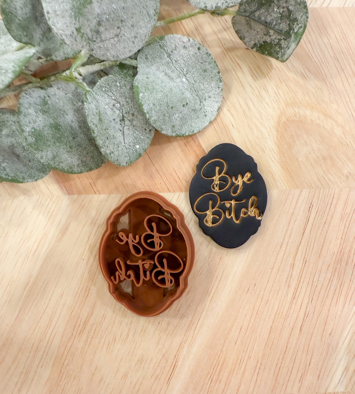 BYE BITCH FRAMED | BAD WORDS | INAPPROPRIATE SAYINGS | CLAY CUTTER