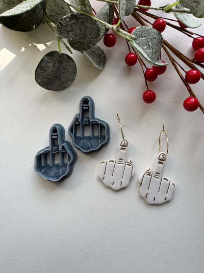 MIDDLE FINGER ORNAMENT | INAPPROPRIATE | CLAY CUTTER