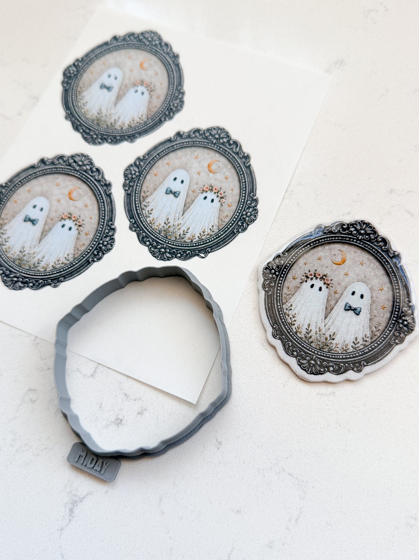 004 HAUNTED MARRIED DAY MAGNET TRANSFER PAPER CUTTER BUNDLE | TRANSFER PAPER FOR POLYMER CLAY