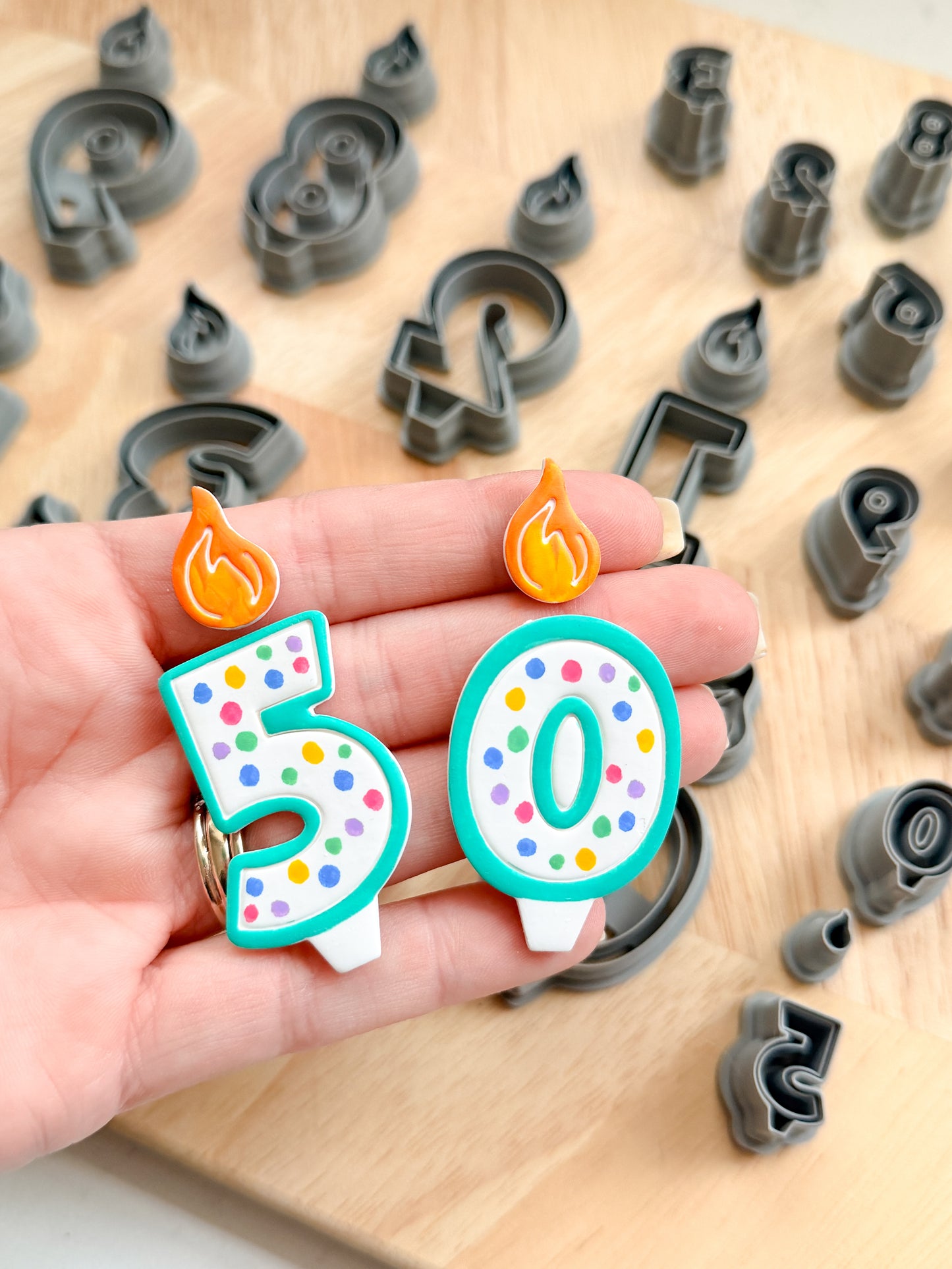 BIRTHDAY NUMBER CANDLES | NUMBERS | POLYMER CLAY CUTTERS