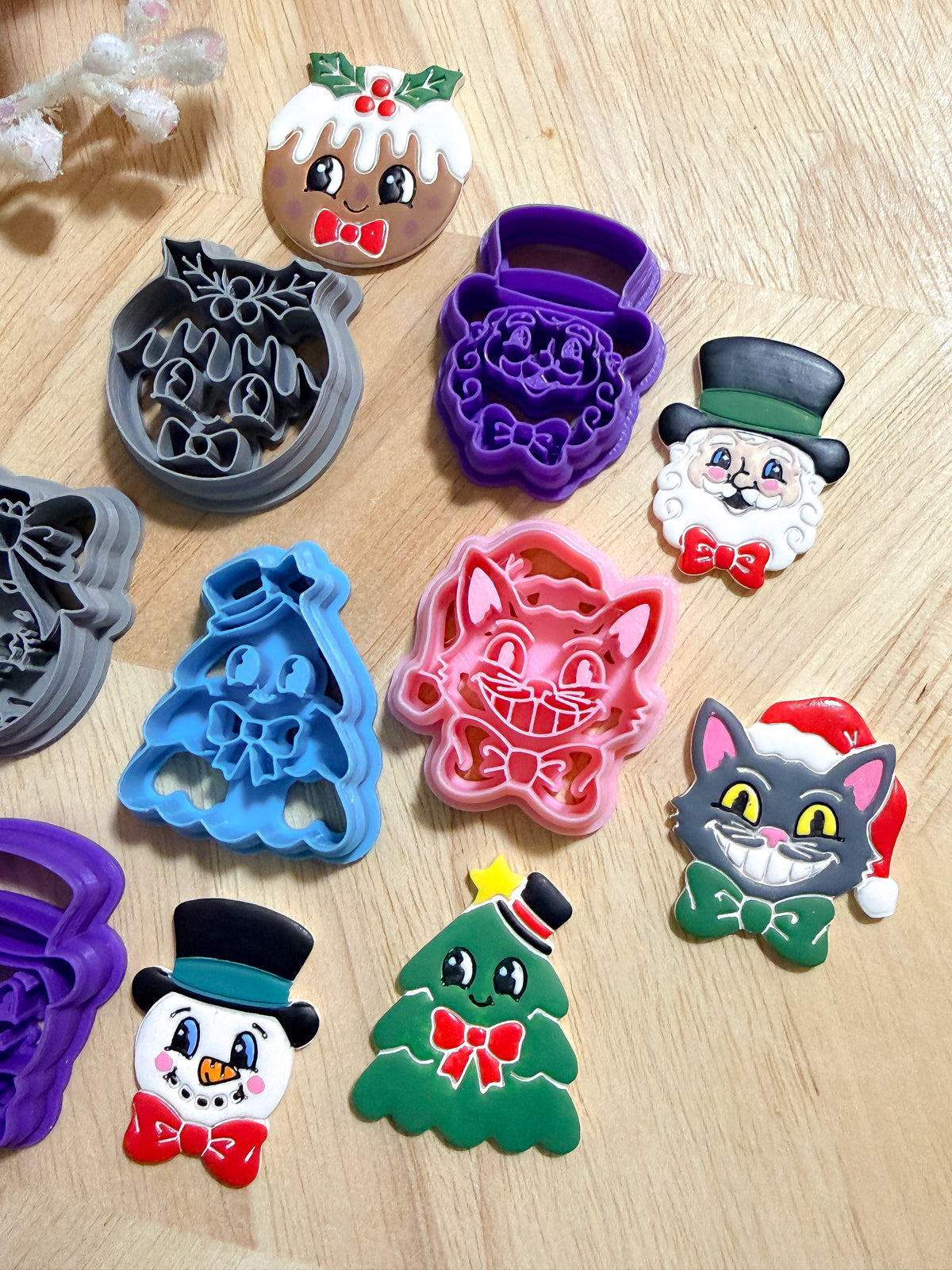 VINTAGE CHRISTMAS FACES CLAY CUTTERS | CHRISTMAS | POLYMER CLAY CUTTER