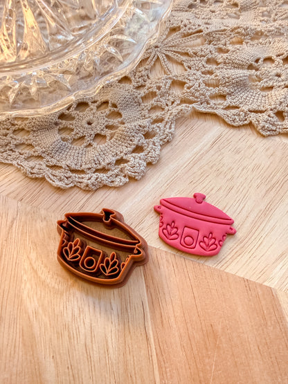 SHORT CROCK POT | VINTAGE KITCHEN | POLYMER CLAY CUTTER