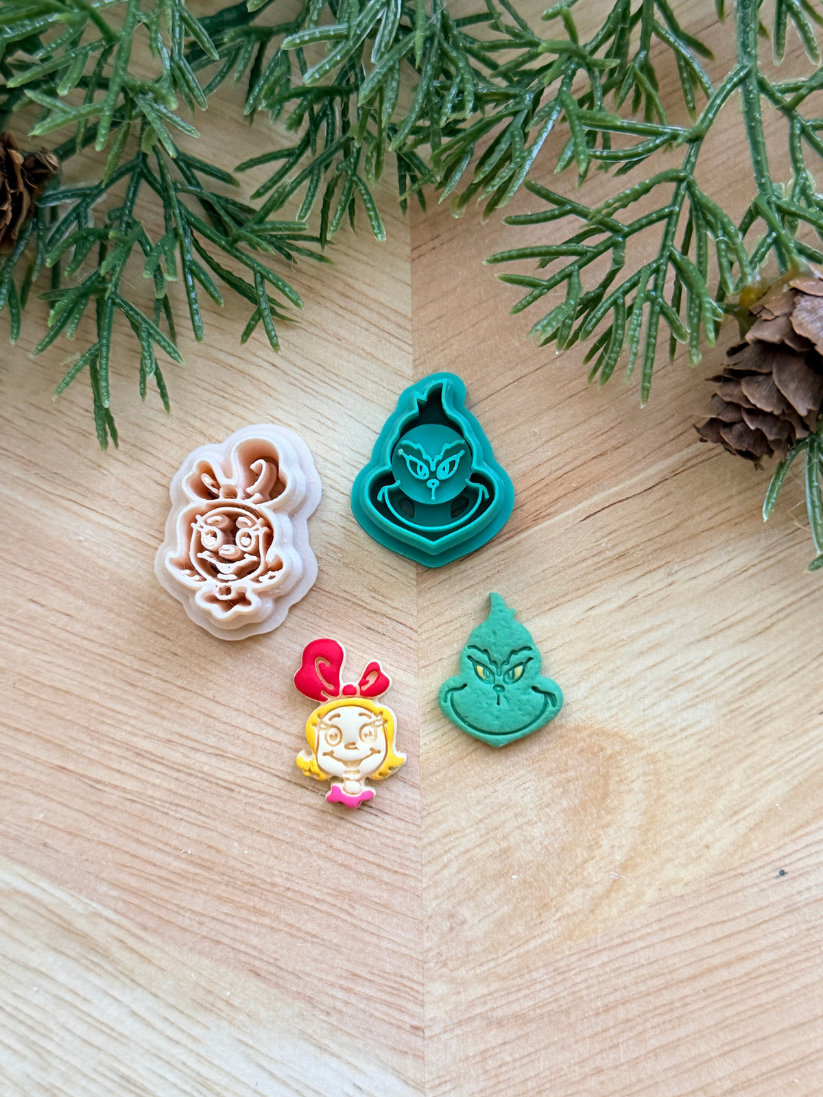 CINDY LOU WHO STUD SET | CHRISTMAS HOLIDAY | POLYMER CLAY CUTTERS