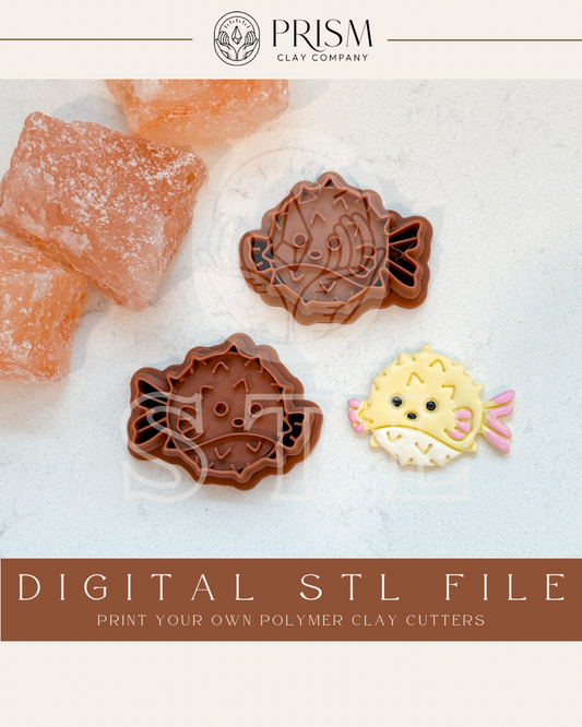 Puffer Fish STL File | Digital Instant Download | 3D Printing STL File | Polymer Clay Tool | Polymer Clay Cutter STL File