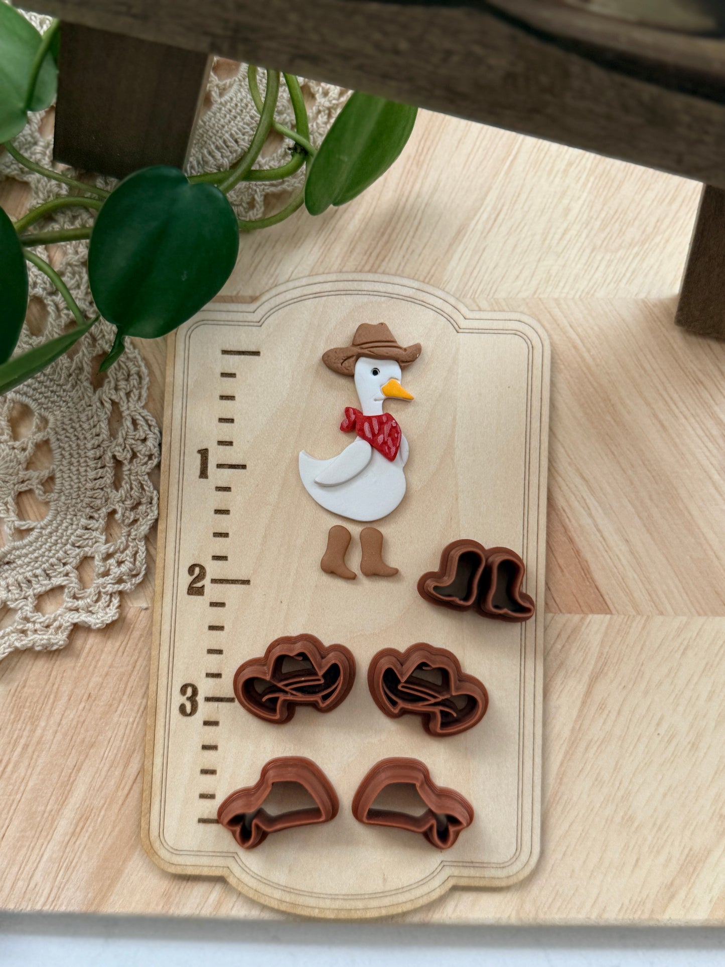 PORCH GOOSE COWBOY HAT & BANDANA OUTFIT | POLYMER CLAY CUTTERS