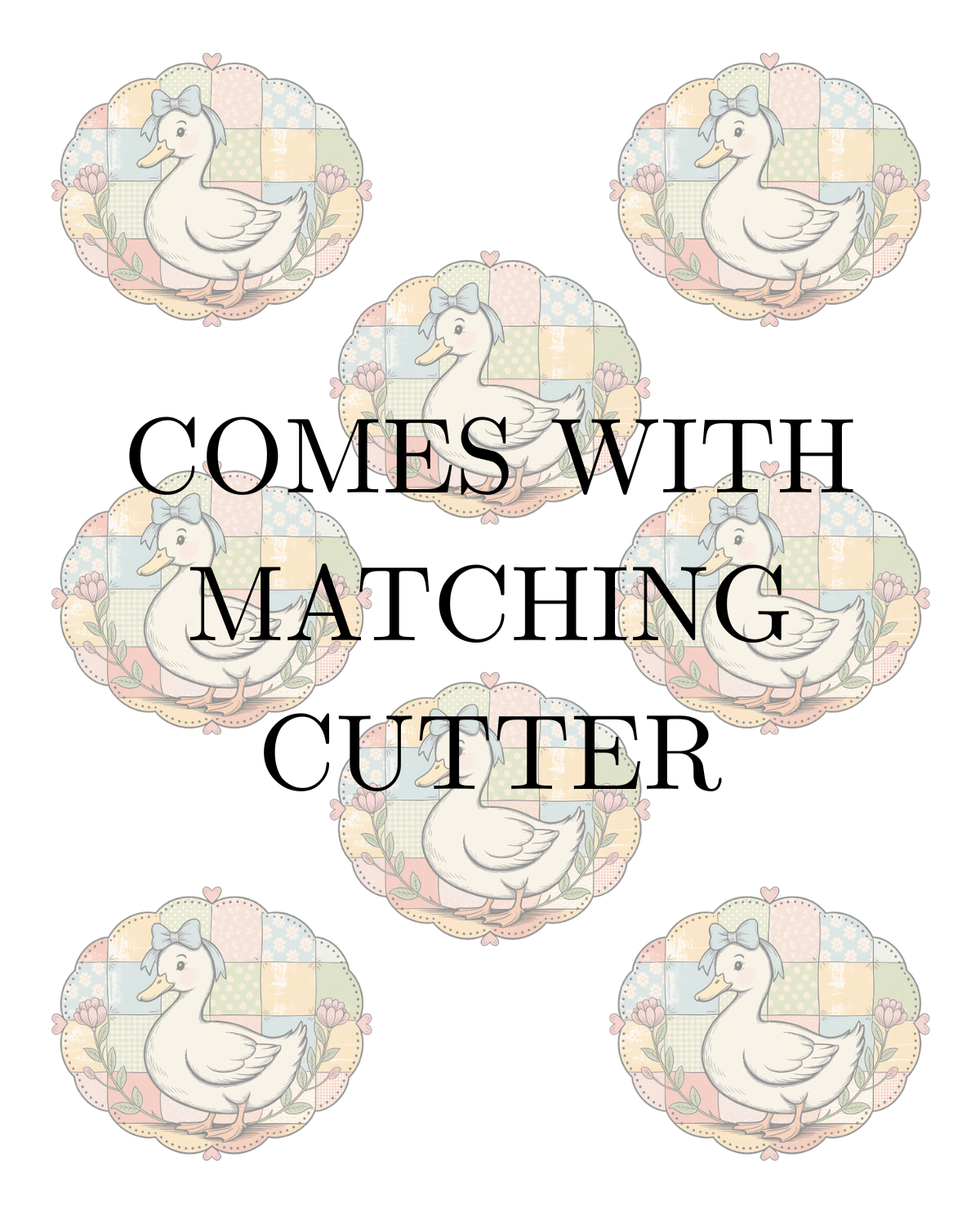 QUILT OVAL GOOSE TRANSFER PAPER & CUTTERS | POLYMER CLAY CUTTERS