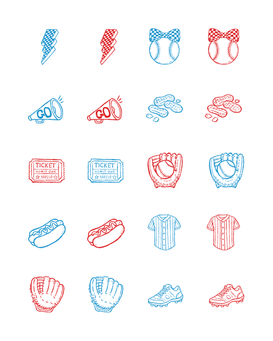 PCC 2168 BASEBALL Transfer Paper | THE CHARM BAR