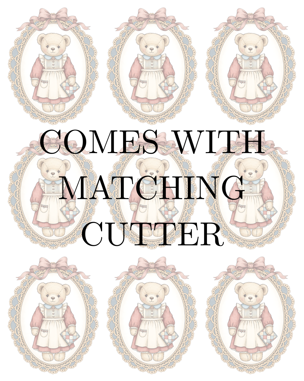 GRANNY BEAR TRANSFER PAPER & CUTTERS | POLYMER CLAY CUTTERS