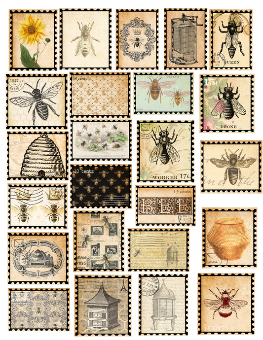 PCC 1012 BEE VINTAGE STAMPS Transfer Paper | THE CHARM BAR
