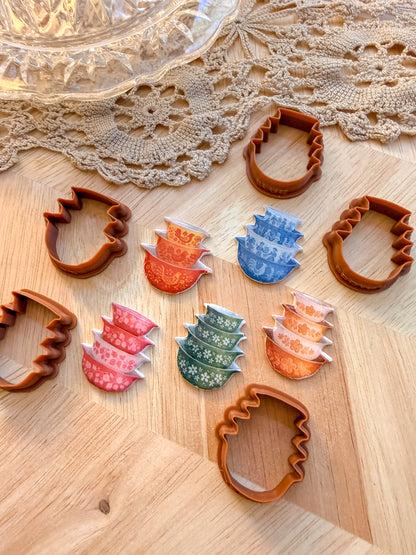 PYREX BOWL STACKS TRANSFER PAPER & CUTTER | TRANSFER PAPER | CLAY CUTTER